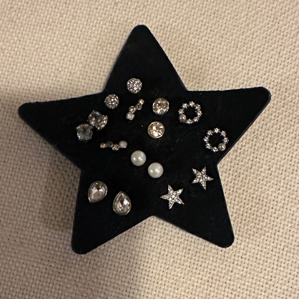 Assorted Silver & Pearl Women's Earring Set